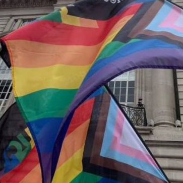 1 x 1m Flag With 1.5m Stick