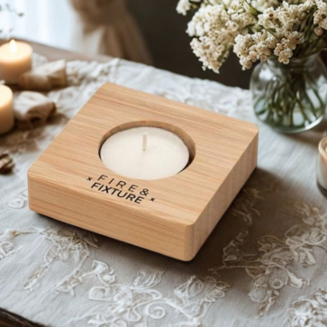 Bamboo Tealight Holder 
