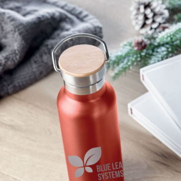 Insulated Flask with Bamboo Lid 500ml