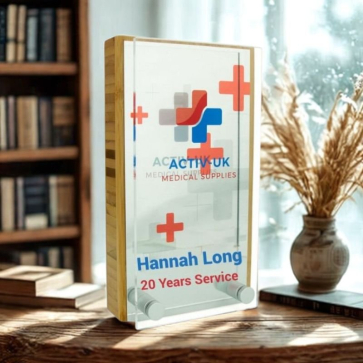 Bamboo Award 80 x 150mm With Acrylic Front