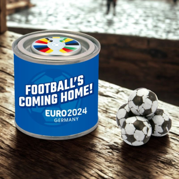 Solid Chocolate Balls In A Small Paint Tin 