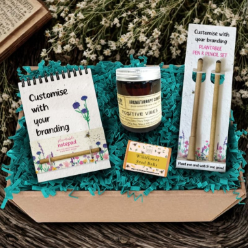 Plantable Gift Set- Including Pen and Pencil set, Candle, Notebook and Seed Balls