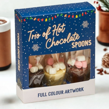 Trio of Hot Chocolate Spoon Gift - White, Milk and Dark