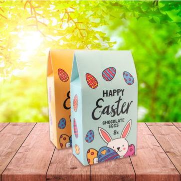 Eco Carton - Hollow Chocolate Eggs - x8