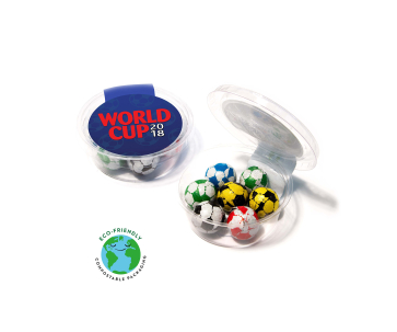 Midi Eco Pot – Milk Chocolate Footballs