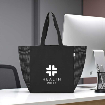 Toronto 8oz Recycled Cotton Chevron Tote Bag 17L