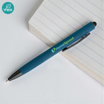 Saga Recycled Aluminium Bolt Action Stylus Pen