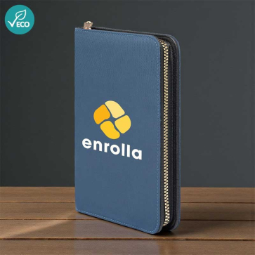 Aurelia Recycled Gold Zip Portfolio A5