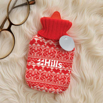 Hot Water Bottle With Nordic Design Sock 310ml