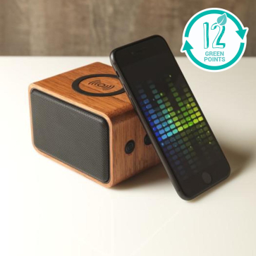 Wooden Speaker With Wireless Charging Pad