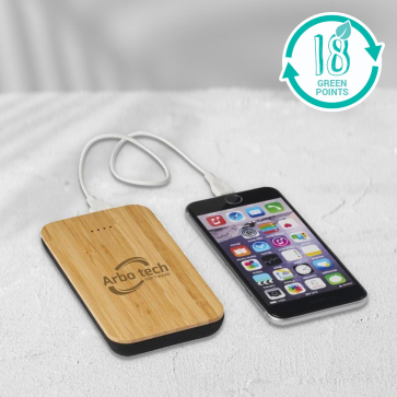 Future 6000 mAh Bamboo/Fabric Wireless Power Bank 