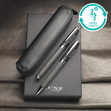 Carbon Duo Pen Gift Set With Pouch