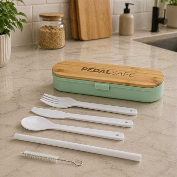 Runa Cutlery Set with Bamboo Lid