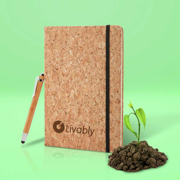 A5 Notebook With Bamboo Pen Including Stylus