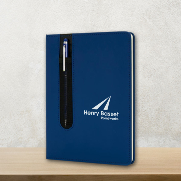 Standard Hardcover PU A5 Notebook With Stylus Pen