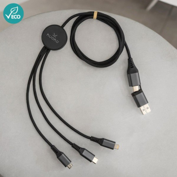 Terra RCS Recycled Aluminium 120 cm 6-in-1 cable