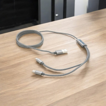 3-In-1 Braided Charging Cable
