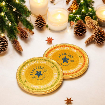Foiled Chocolate Medallion 75mm