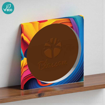 Window Disc Box - Bespoke Milk Chocolate Disc 100mm