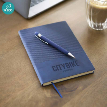 Recycled PU Notebook with Ballpen Gift Set (approx. A5)