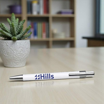 Plastic Ballpen with Metal Clip