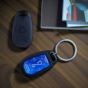 Lan-Key Moulded RPET Keyring 