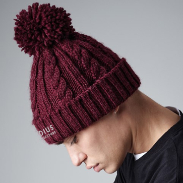 Cable Knit Melange Beanie