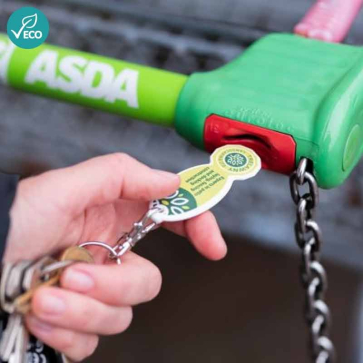 Trolley Stick Oval Keyring