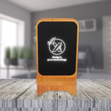 10W Light-Up Wireless Wooden Stand