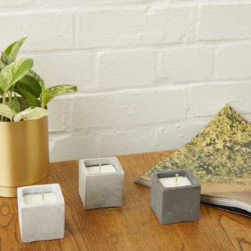 Small Concrete Vegan Candle Pot