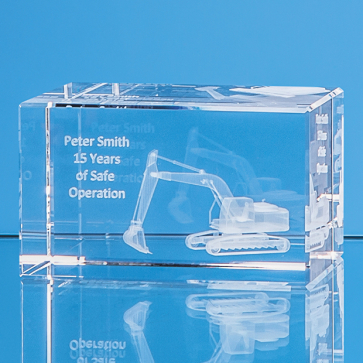 Optical Crystal Rectangle, H or V