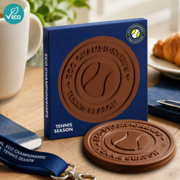 Window Disc Box - Bespoke Milk Chocolate Disc 100mm