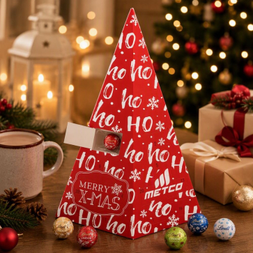 Bespoke Luxury Lindt Pyramid Shaped Advent Calendar