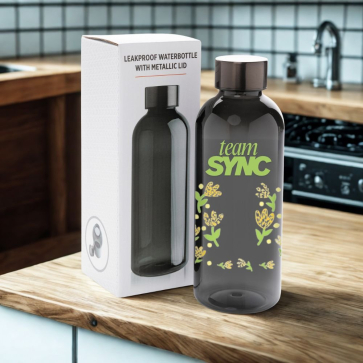 Leakproof Water Bottle with Metallic Lid 