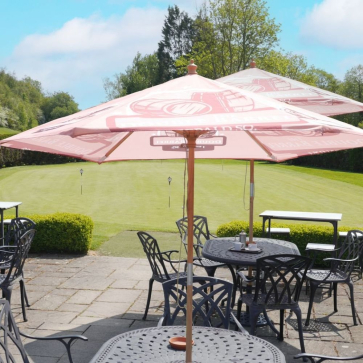 2m Wooden Parasol and Base