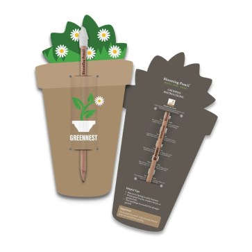 Blooming Pencil with Plant Pot Shaped Backing Card