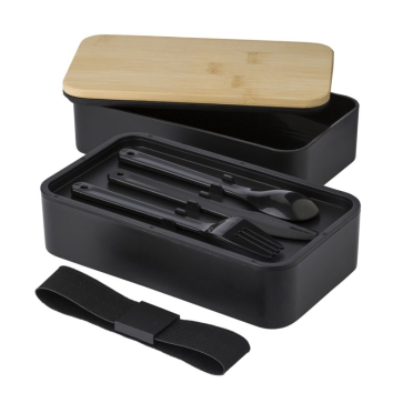 Double Lunch Box with Bamboo Lid