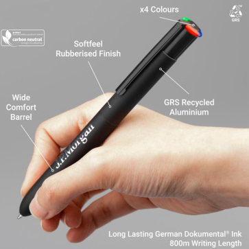 Quatro Black GRS Recycled Ballpen