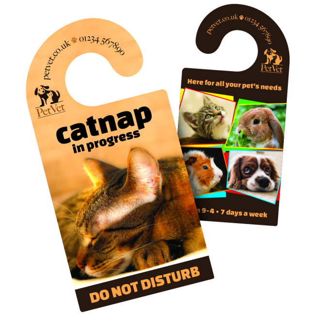 Door Hanger 380gsm Laminated Card Pellacraft Promotional Merchandise