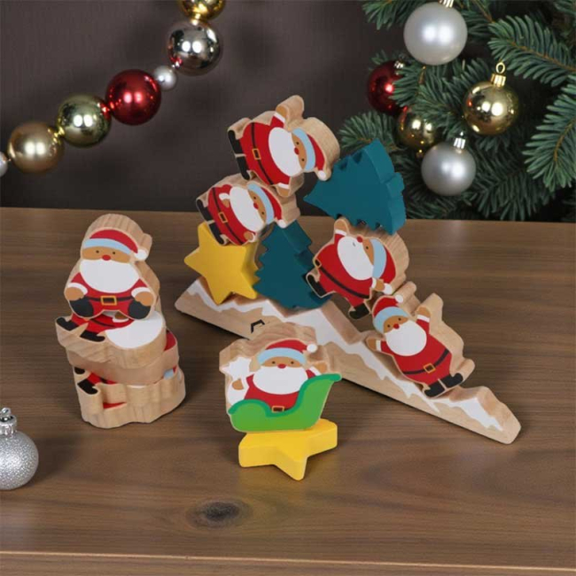 Wooden Santa Balancing Game | Pellacraft | Promotional Merchandise