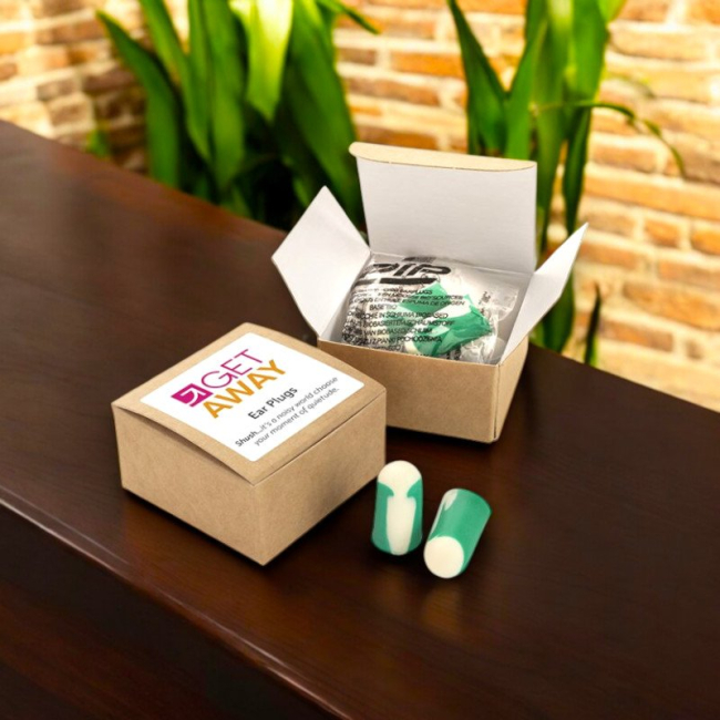 Pair of Bio-Based Ear Plugs In A Box | Pellacraft | Promotional Merchandise