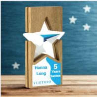 Oak With Recycled Acrylic Inset Star Award
