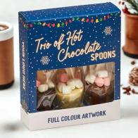 Trio of Hot Chocolate Spoon Gift - White, Milk and Dark