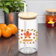 Cádiz Glass Bamboo Lid Tumbler 500ml