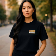 Bamboo Faced Reusable Name Badges