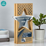 Oak With Recycled Acrylic Inset Star Award