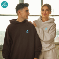 Neutral Tiger Cotton Oversized Hooded Sweatshirt