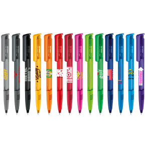 Senator Super Hit Clear Plastic Branded Ballpen With Soft Grip 