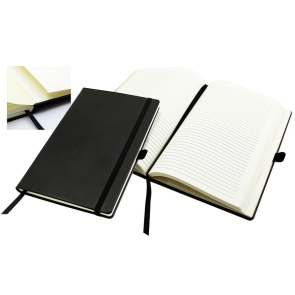 Belluno Casebound Notebook with a Black Elastic Strap and Pen Loop