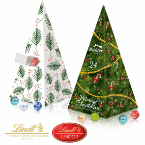 Bespoke Luxury Lindt Pyramid Shaped Advent Calendar